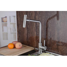 Faucet de cozinha de aço inoxidável 304 com bico giratório 360 (HS15004)